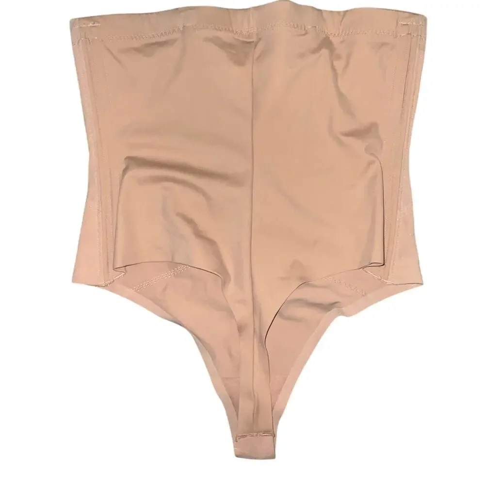 Honeylove SuperPower Thong Bridal Event High Waist Tummy Control NWT Sand XL